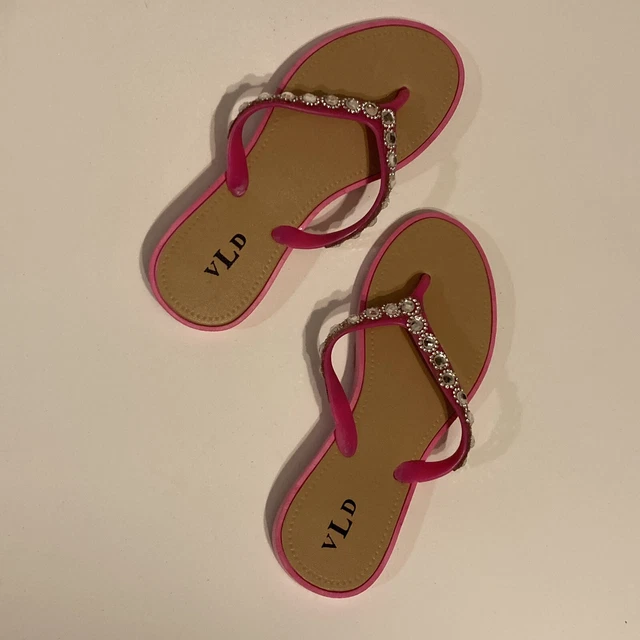 VLD Flip Flop Diamond Hot Pink Honeymoon & Tan Sunset Soles