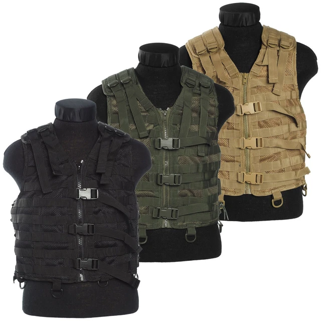 Gilet Tactique Modulaire V2 Noir - Style Forces Spéciales Russes - Système MOLLE - Taille Unique Ajustable