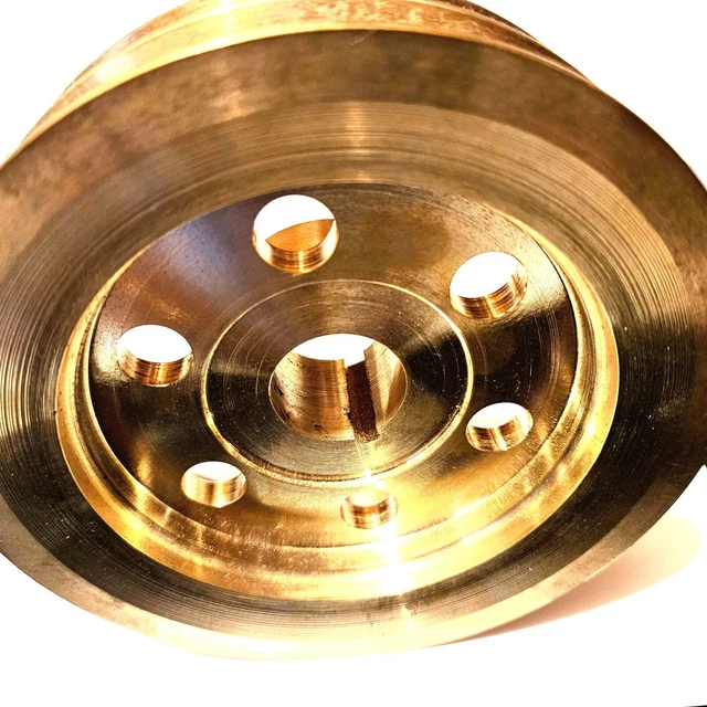 CJ2A CJ3A Willy Jeep Capstan Winch Front Engine Drive Pulley, Bronze 2 Groove CJ2A CJ3A Willy Jeep Capstan Winch Front Engine Drive Pulley, Bronze 2 Groove