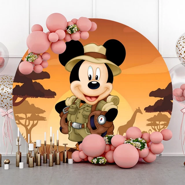 ROUND BACKDROP BIRTHDAY Background Mickey Mouse Baby Shower Party
