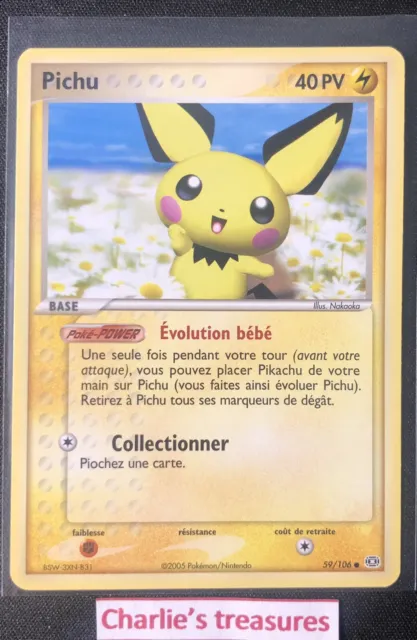 Carte Pokemon - Pichu - 59/106 - Émeraude - FR - NM+ / NEUF
