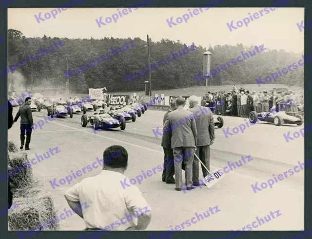 Motorsport Solitude Formel Junior Rennwagen Startaufstellung 10 Sek.-Schild 1961