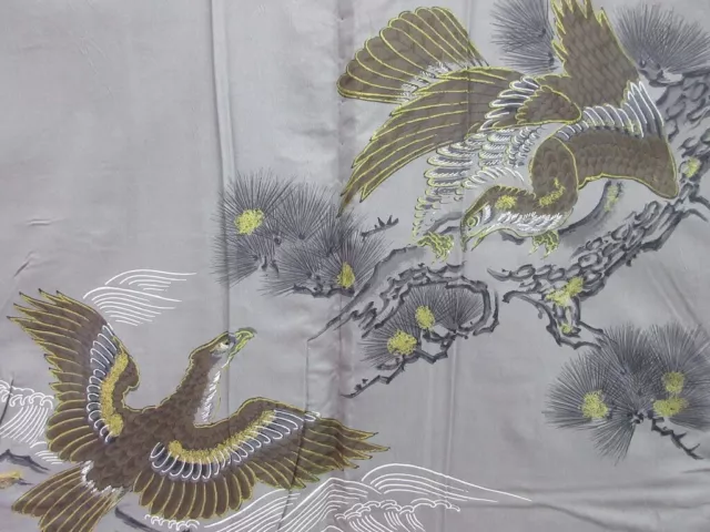 7983M5 Wool Vintage Japanese Kimono Men's Haori Eagle
