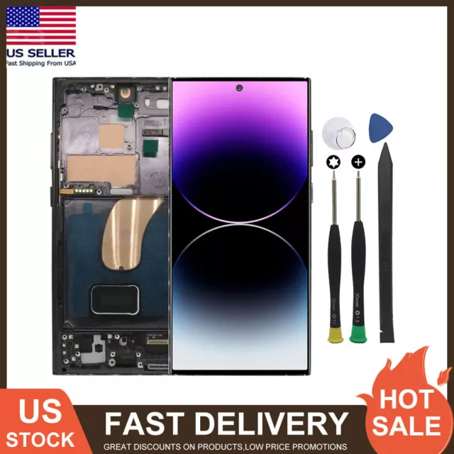 For Samsung Galaxy S23 Ultra S918U Display OLED LCD Screen Digitizer Replacement