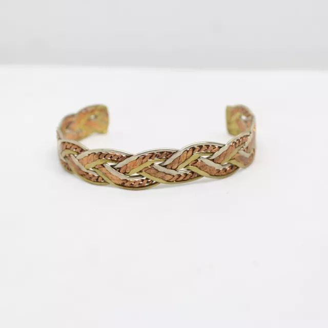 Copper & Brass Hand Crafted Bracelet from Mexico Michoacan Beautiful Design
