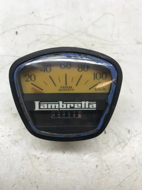 LAMBRETTA GENUINE USED WORKING VEGLIA BORLETTI SPEEDO- CORRECT 100 KPH for DL125