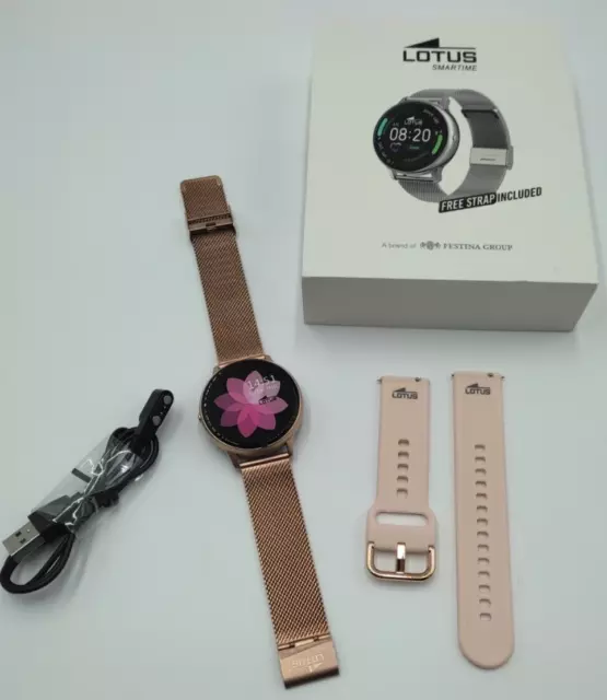 Lotus Reloj Smartime 50015/1 Damen Smartwatch Armband Rosa Edelstahl Silikon