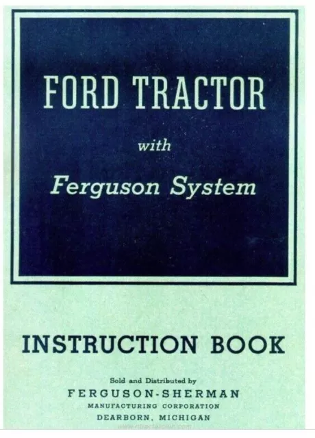 Ford 1940 Ford Tractor Instruction Book