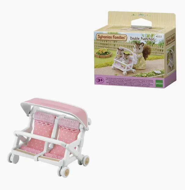 Sylvanian Families Double Pushchair 4533 Brand New in Box. RRP £10.29