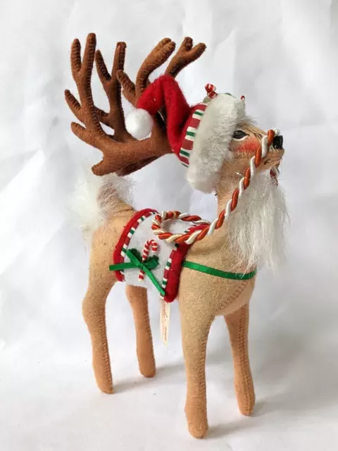 Annalee Christmas Reindeer Peppermint Braided Reign 2005 10" at Antlers