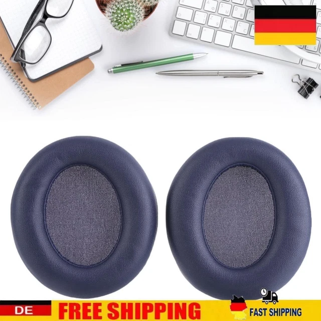 Ersatz-Ohrpolster Für Anker Soundcore Life Q30/Q35 – 2 Stück, Schwarz, Aus Protein-Leder & Memory-Schaum