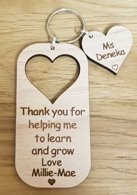 Personalised Keyring Christmas Gift For Teacher Gifts Nursery School End Of Year