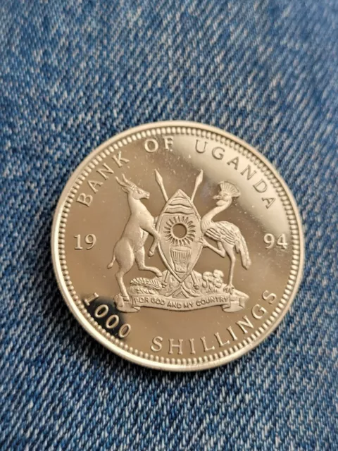 Savoca Coins Uganda 1000 Shillings 1993 Matterhorn Farbe 2