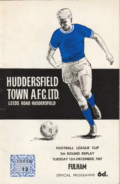 Huddersfield Town v Fulham, 12 December 1967, League Cup 5th Round Replay