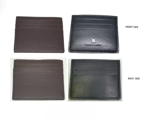 Real Leather ID Credit Card Holder Wallet Slim Pocket Case Cardholder