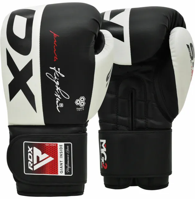 Boxing Gloves by RDX, Cowhide Leather Advance Closure Sparring Training Unisex