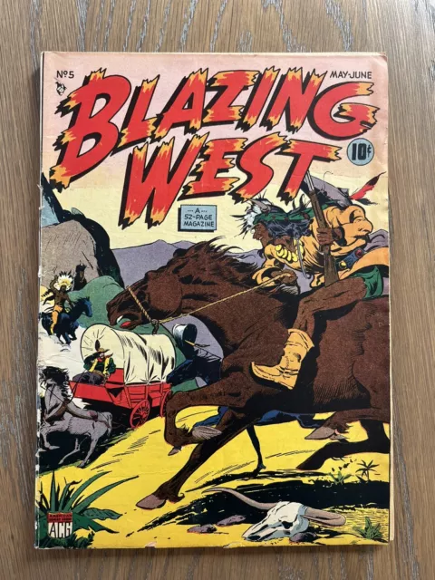 BLAZING WEST #5 1949 VG INJUN JONES LITTLE LOBO TEXAS TIM RANGER American Comics
