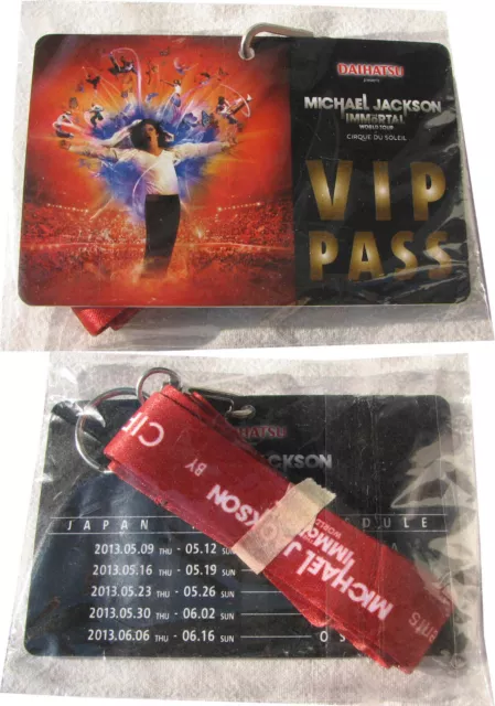 Michael Jackson Pass VIP Lanyard JAPAN Immortal Tour CIRQUE DU SOLEIL PROMO 2013
