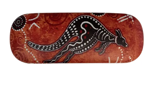 Chernee Sutton Aboriginal Art Hardcover Glasses Case - Matjumpa (Kangaroo)