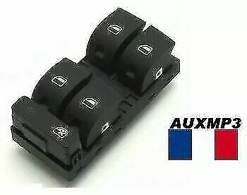 Bouton LEVE VITRE COTE CONDUCTEUR POUR AUDI A6 C6 4F0959851F envoi de france