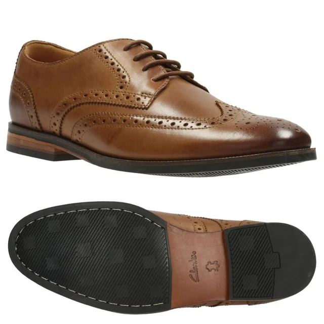 CLARKS BROYD LIMIT Cushion plus Tan Brogue Leather Formal shoe Men UK 11 G 46 M 74.99 PicClick UK