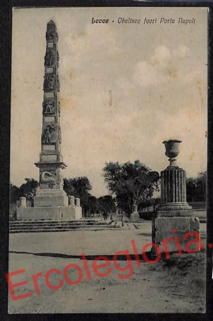 ag5867 - CARTOLINA D'EPOCA - Lecce Città - Obelisco fuori Porta Napoli