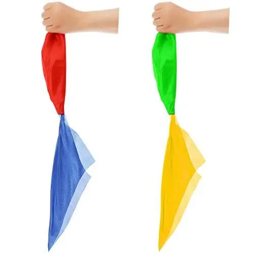 Scarves Color Changing Silk Hanky Props Scarf for Trick Streets2 Pieces