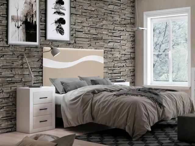 ONEK-DECCO Cabecero de cama tapizado en polipiel mod. NEBRASKA (70 cm. alto)