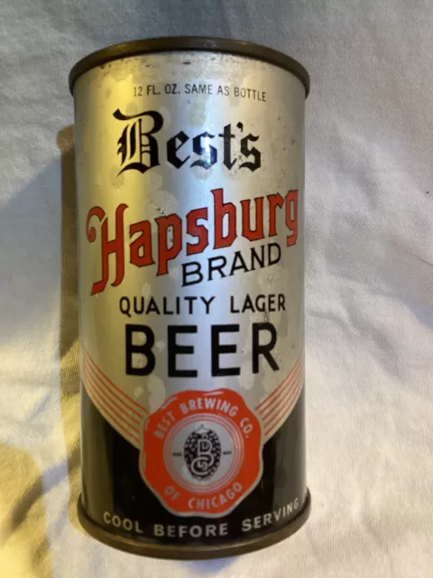 "Tough" Best’s Hapsburg Brand Quality Lager Beer  O.i. Flat Top Beer Can