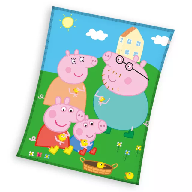 Peppa Pig Coral Fleecedecke Kuscheldecke Blanket 150 x 200 CM