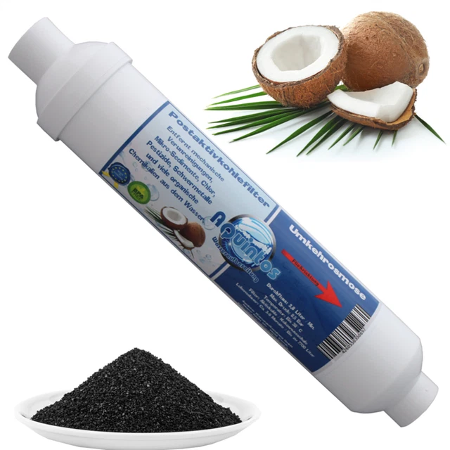 Wasserfilter Aktivkohle Inline-Kartusche Vitaflow Postaktivkohlefilter 10 Zoll