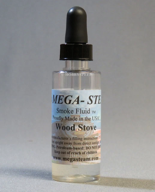 MEGASTEAM WOOD STOVE SMOKE FLUID SCENTED train lionel steam liquid