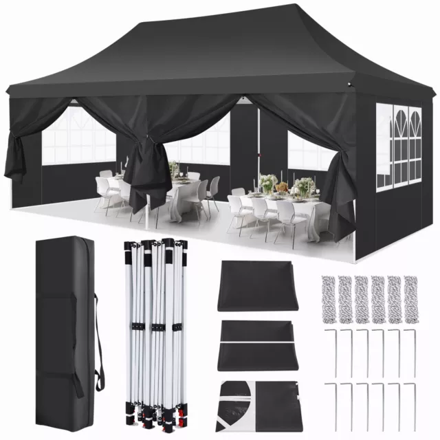 Padiglione 3x3/3x6 m impermeabile gazebo pieghevole pop up tenda per feste tenda da giardino protezione UV