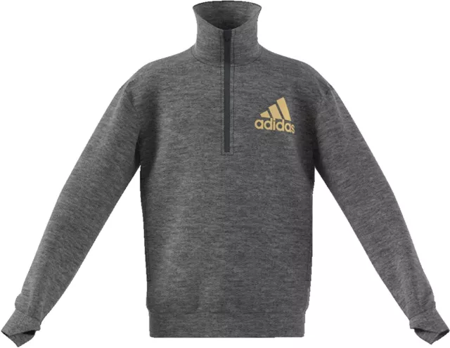 Adidas Children Hooded Sweater Young Boys Id Hld Hood, Grey, 176, New