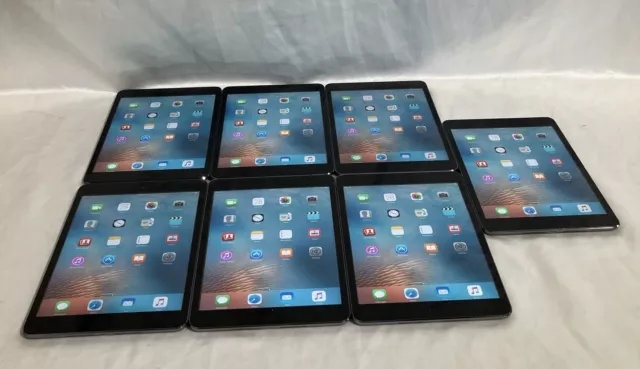 "Lote de 7 Apple iPad Mini A1432 16 GB Wi-Fi 7,9" Gris - Desbloqueado-