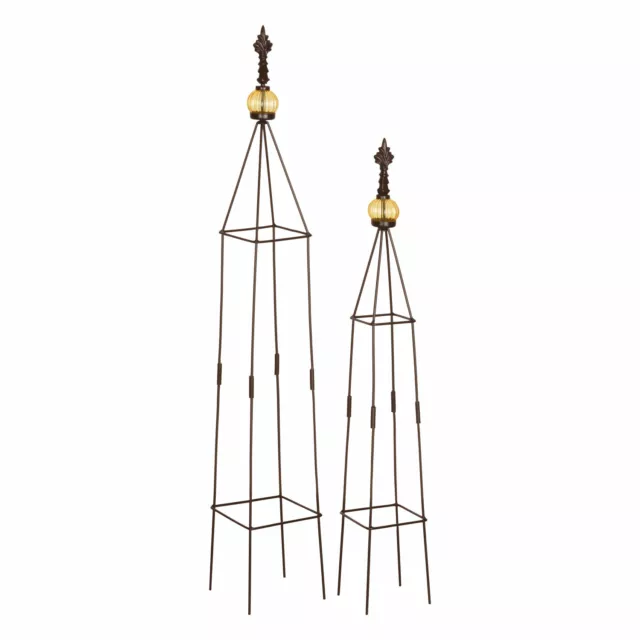 Obelisken 2er Set - Rosenturm Rosensäule Metall Pflanzen Rank- und Kletterhilfe