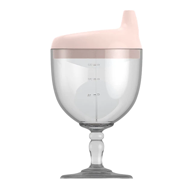 Copa de bebé sin derrame copa de vino para bebé fiesta infantil (rosa)
