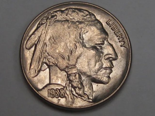 BU 1938-D Buffalo Nickel Luster. #30