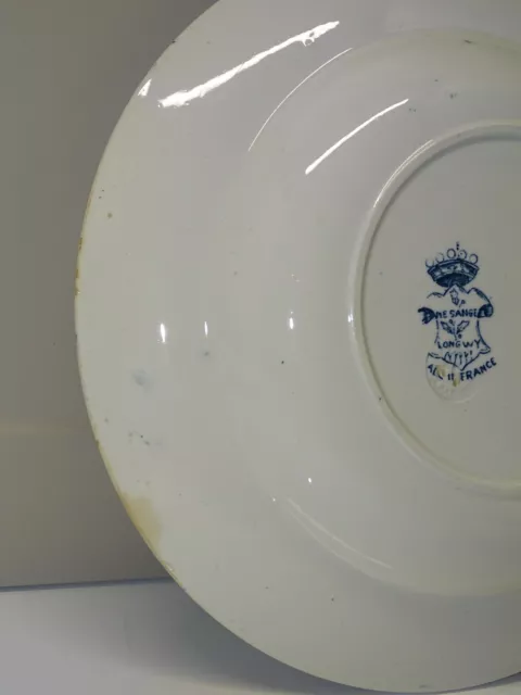 -BELLE ANCIENNE ASSIETTE CERAMIQUE LONGWY MESANGES DEMI CREUSE COLLECTION Déco 10