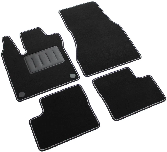Tappetini Auto ASC In Moquette Per Renault Twingo III (2014-2021) – Set 4 Pezzi, Antiscivolo, Battitacco In Gomma