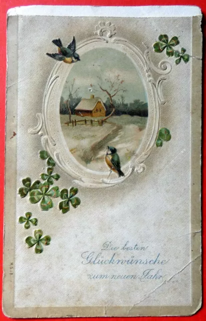 Carte Postale Ancienne , Allemande , De Bonne Annee 1913