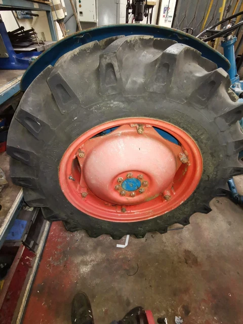 FORDSON DEXTA TRACTOR parts, rear wheels and tyre, original parts £235. ...