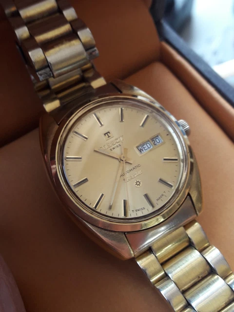 ✔✔Bellissimo  Vintage Tissot Seastar Day-Date Automatico Swiss Made 21 Jawels ✔✔