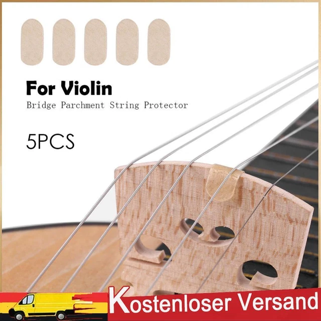 5pcs Bridge E String Protection Pads Mini Parchment Durable Violins Accessories