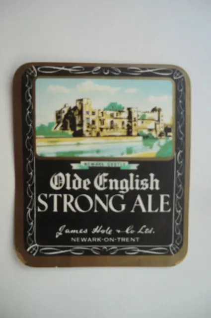 Mint James Hole Newark Olde English Strong Ale Brewery Beer Bottle Label