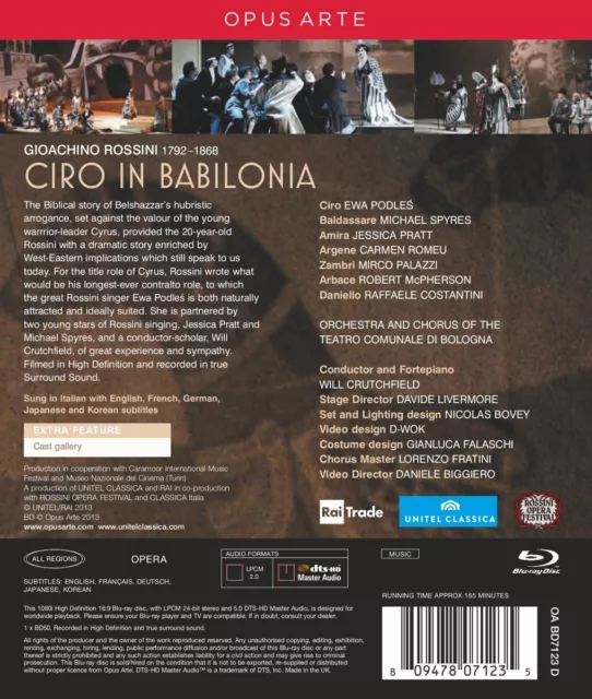 Rossini: Ciro in Babilonia (Blu-ray) Will Crutchfield Ewa Podles Michael Spyres 2