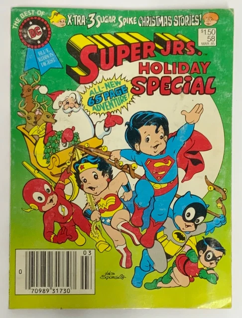 The Best of DC Blue Ribbon Digest 58 VG Condition Super Jrs Holiday Special