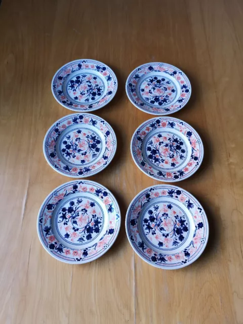 6x Vintage Churchill Imari Side Plates Made in England Staffordshire