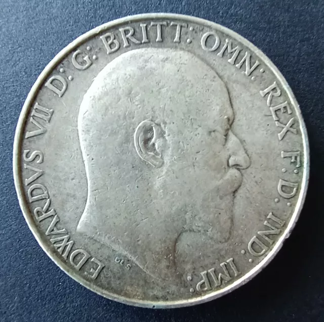 1905 King Edward VII Silver Florin / Two Shilling British Coin