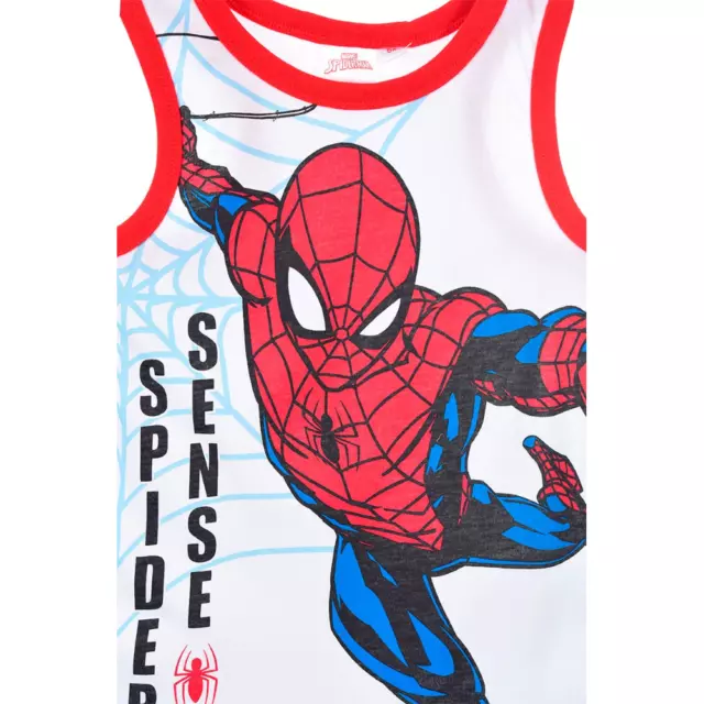 Canotta Spiderman Marvel Maglietta Bambino Sun City - We1210Bianco 3